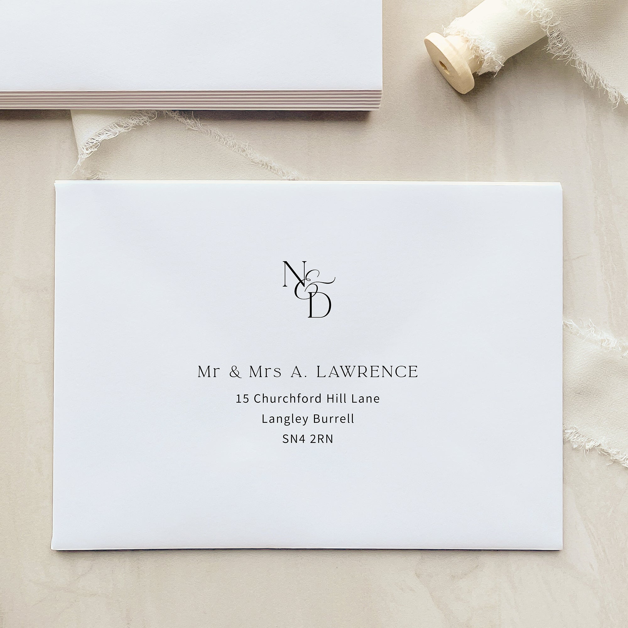 Boho Monogram Engagement Party Invitation