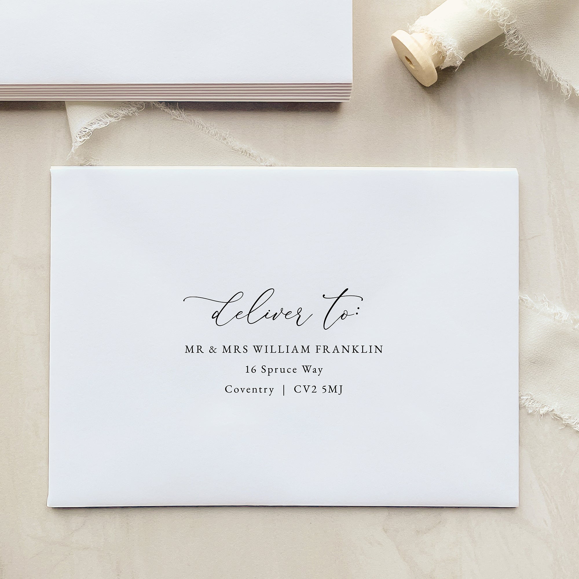 Elegant Calligraphy Evening Reception Invitation