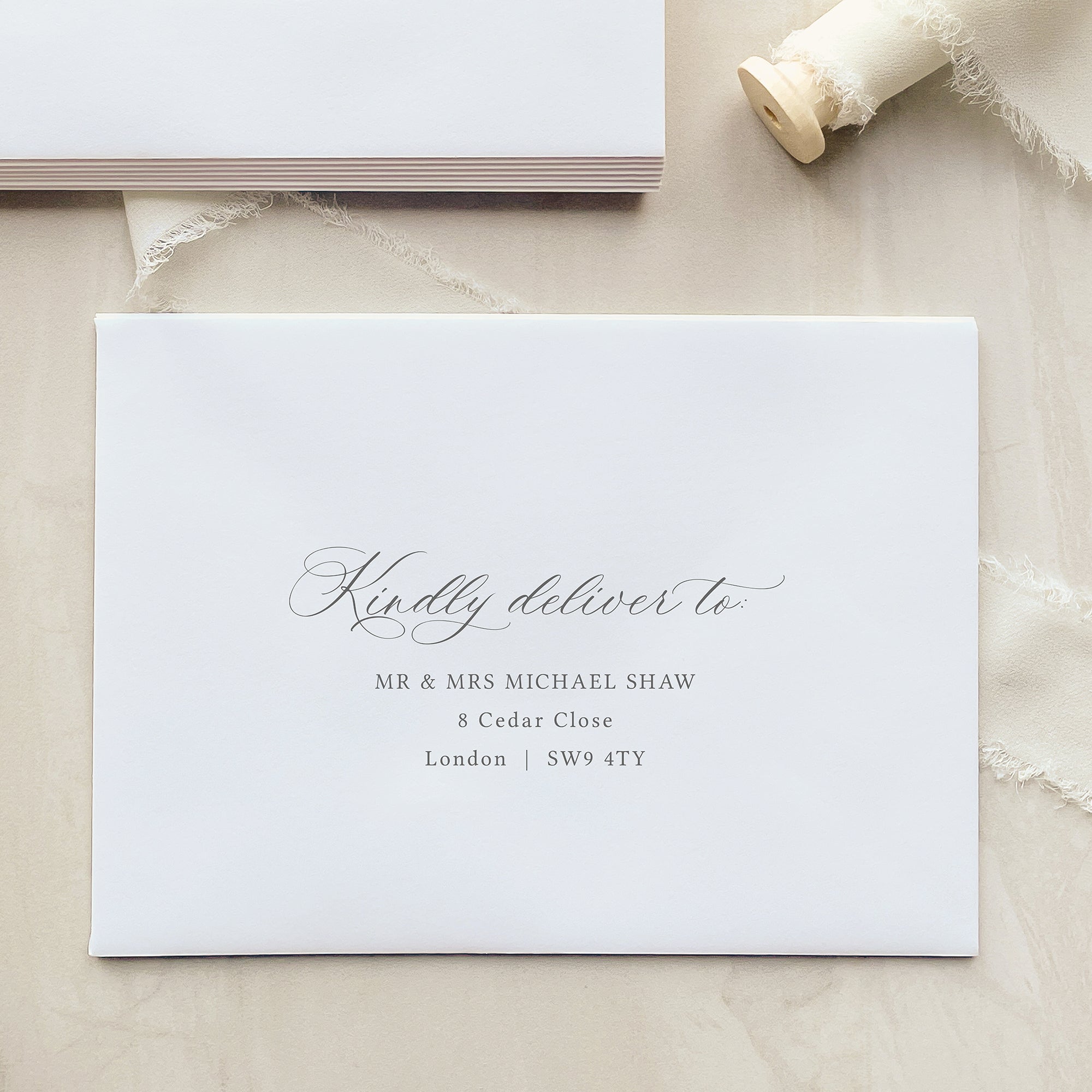 Classic Calligraphy Thank You Card