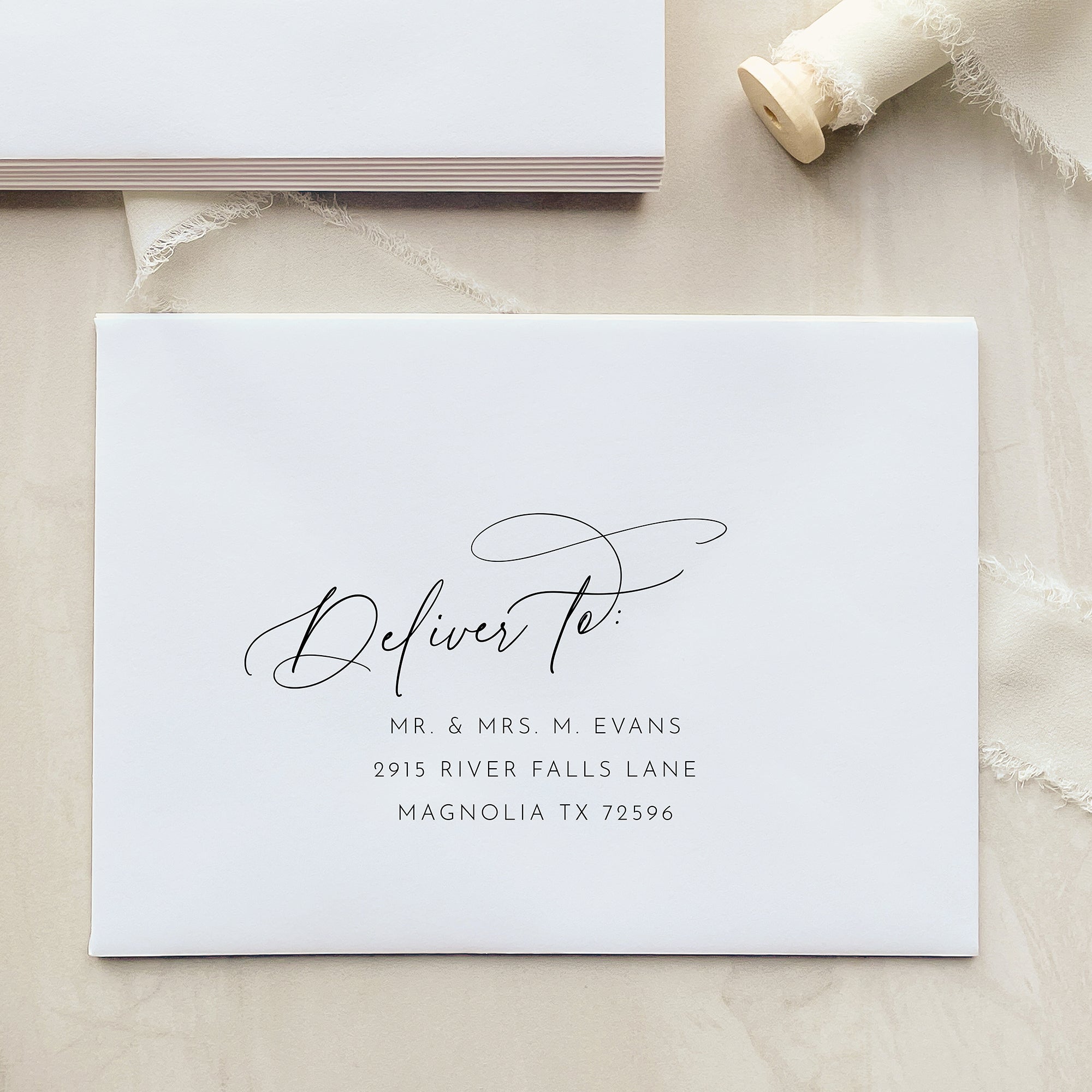 Romantic Script Reception Invitation