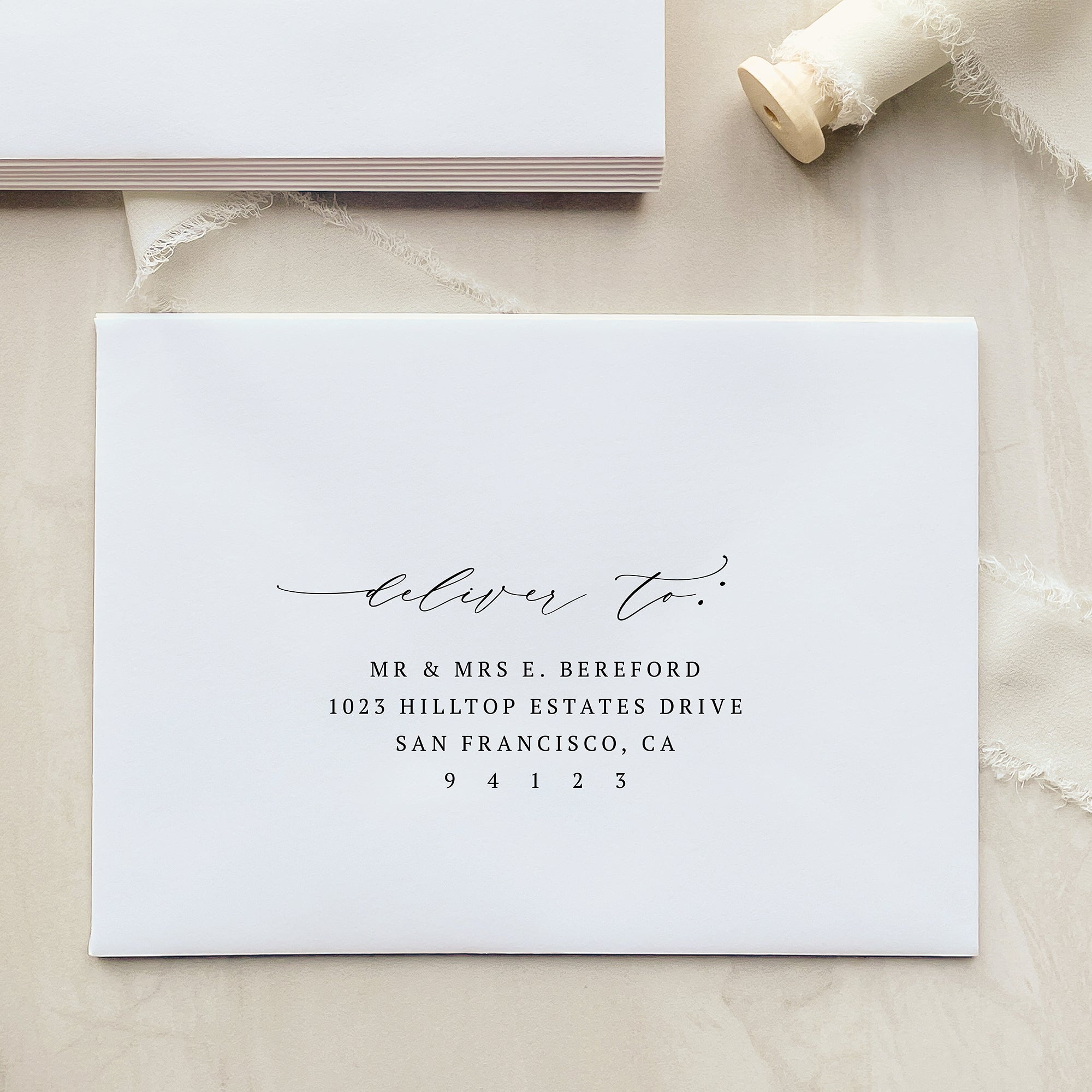 Modern Flourish Rehearsal Dinner Invitation