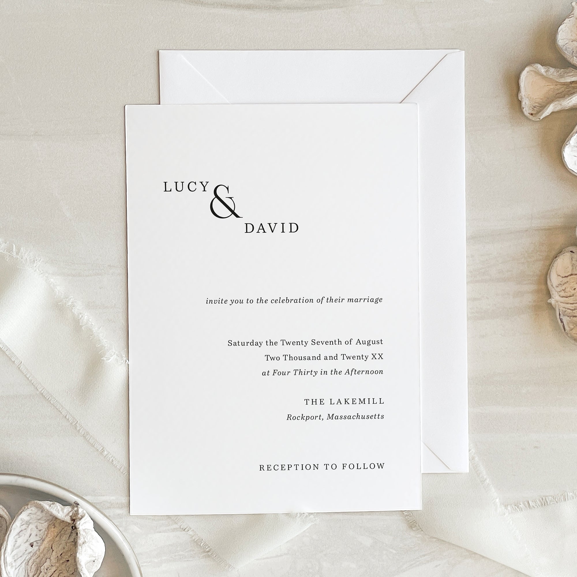 Modern Ampersand Wedding Invitation Suite