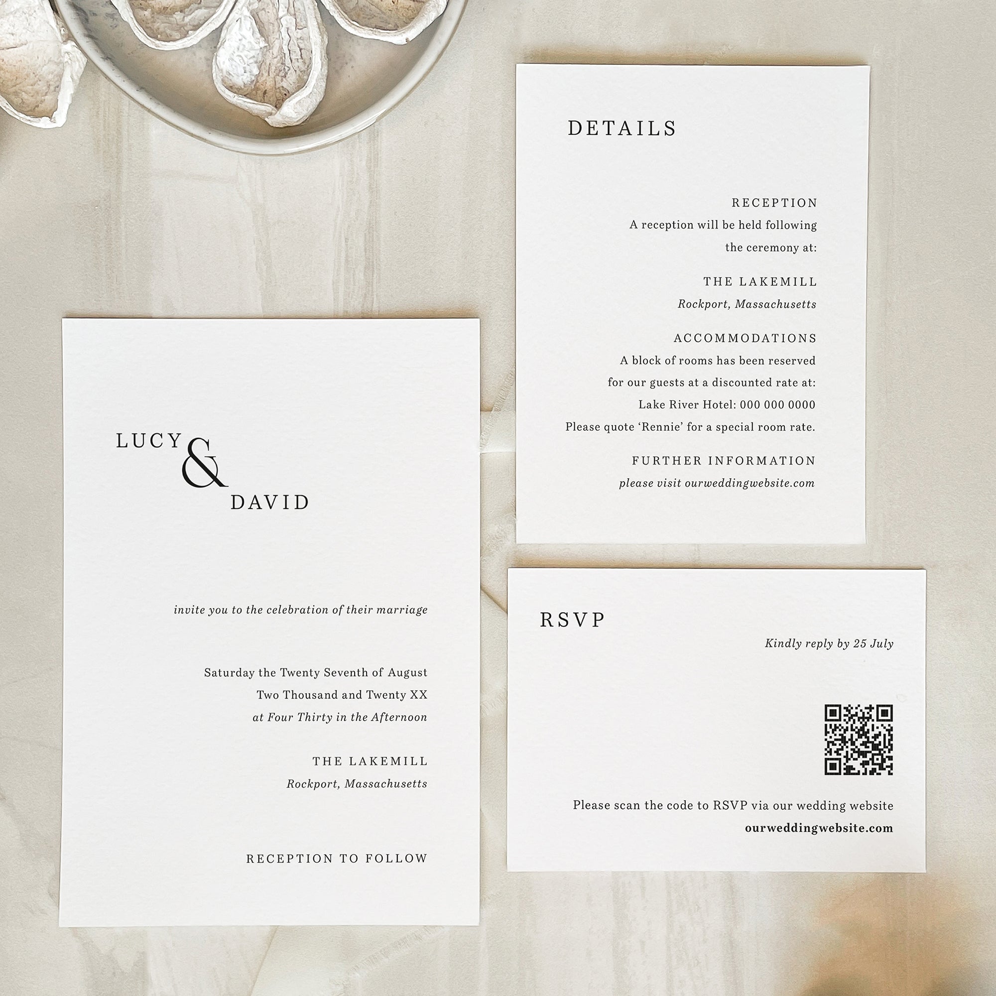 Modern Ampersand Wedding Invitation Suite