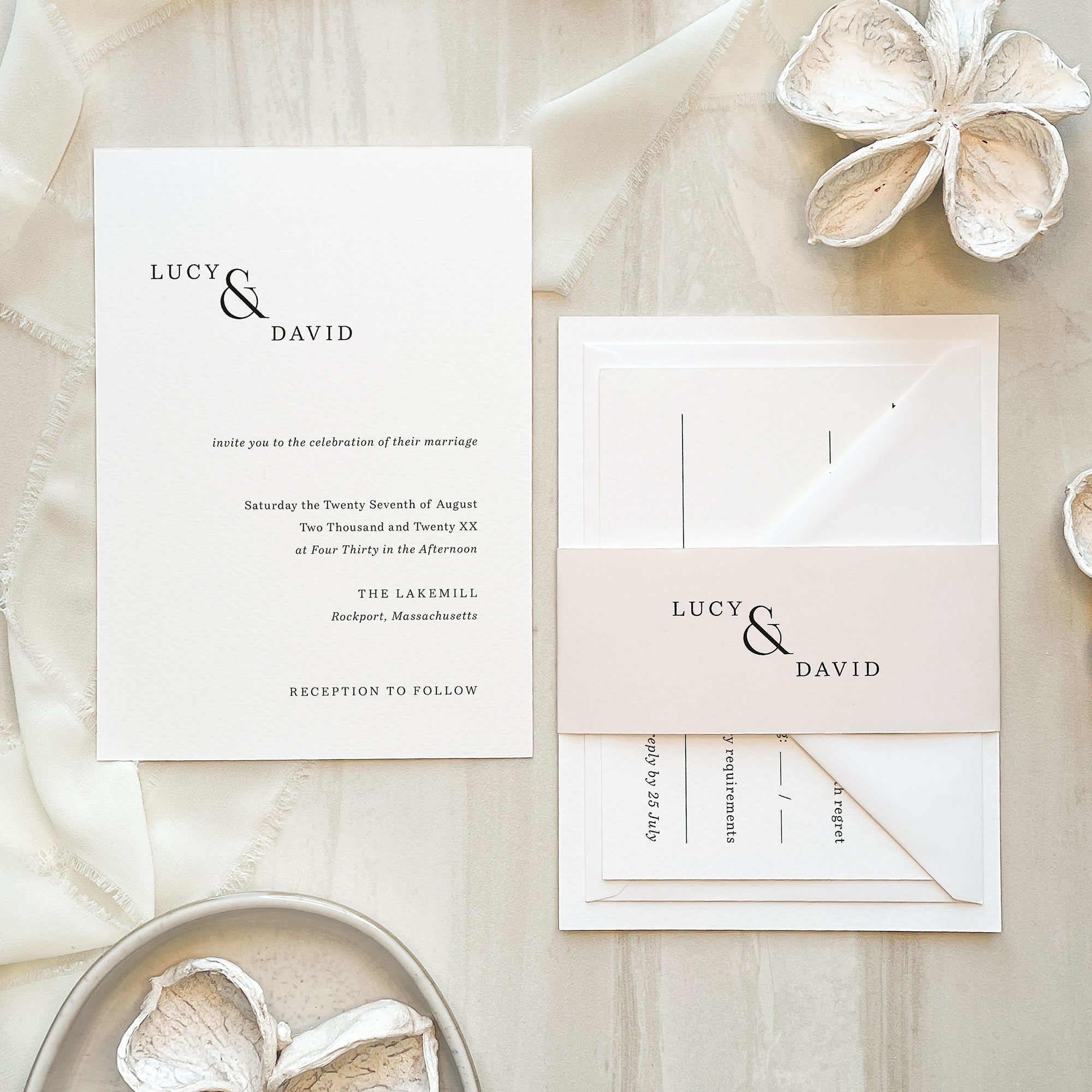 Modern Ampersand Wedding Invitation Suite