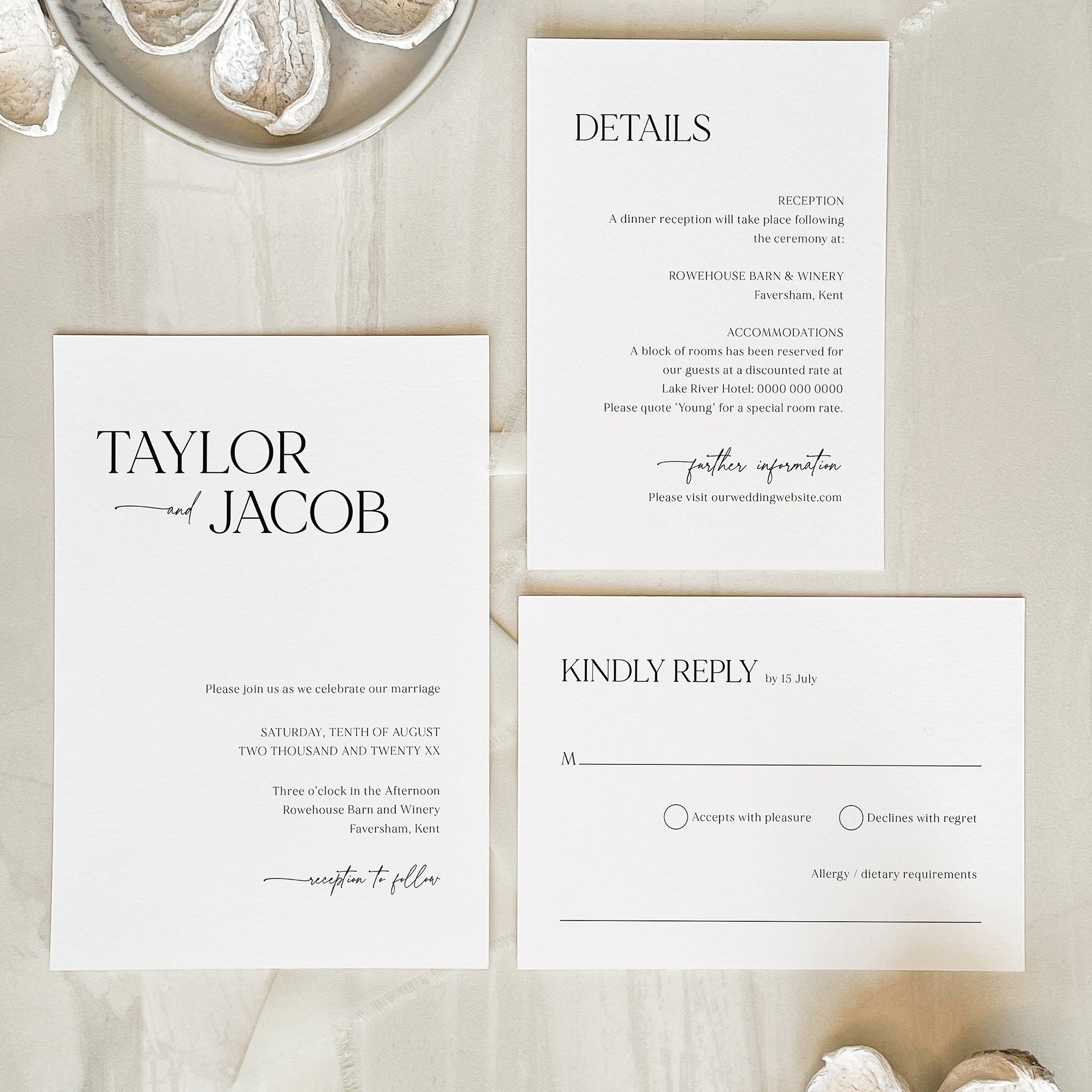 Modern Wedding Invitation Suite