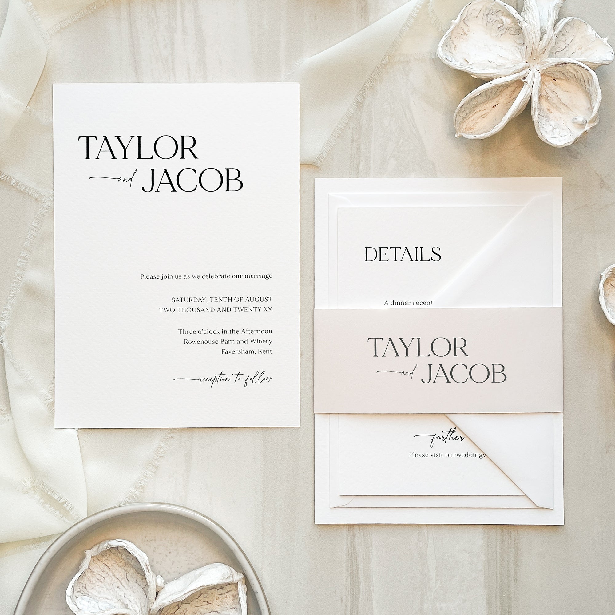 Modern Wedding Invitation Suite