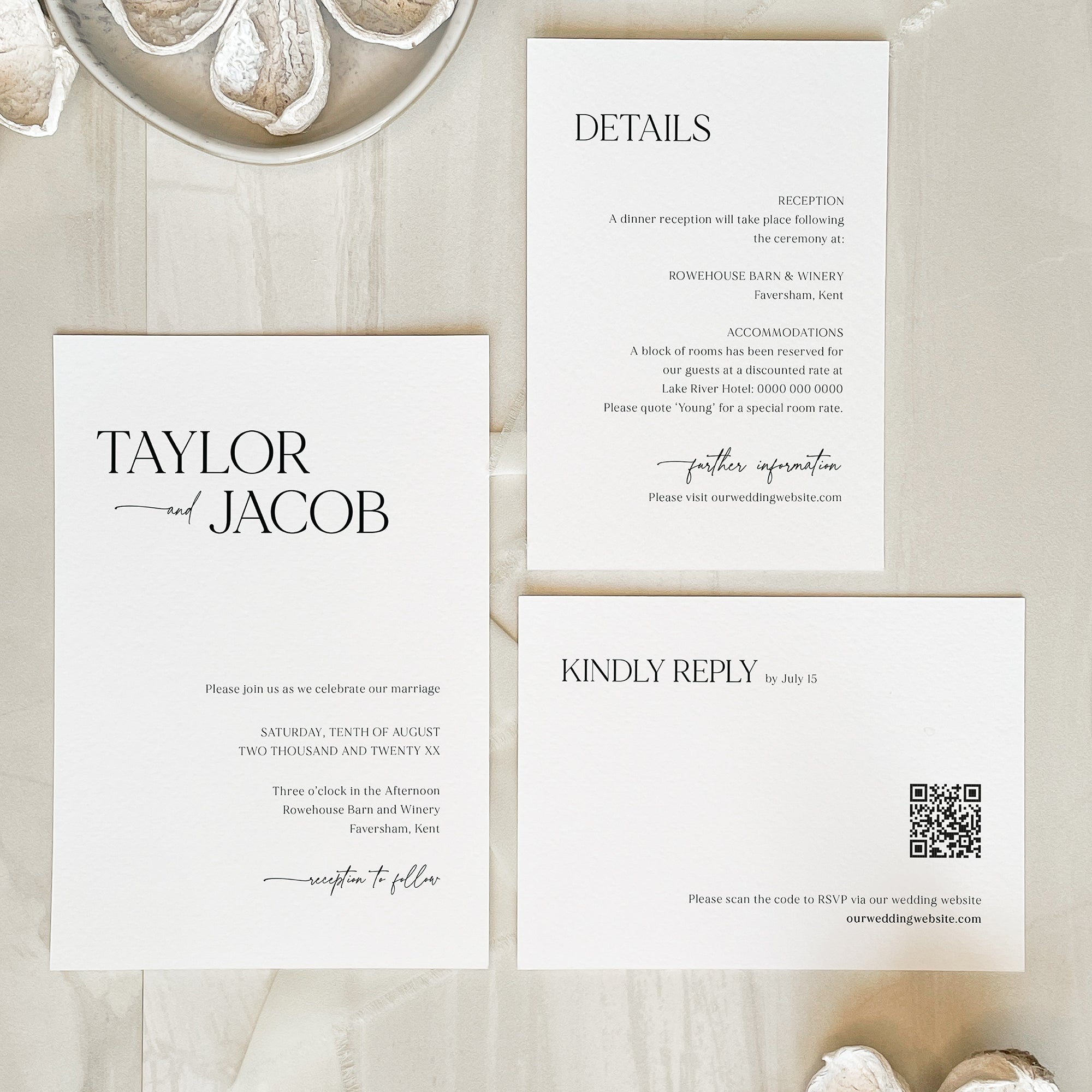 Modern Wedding Invitation Suite