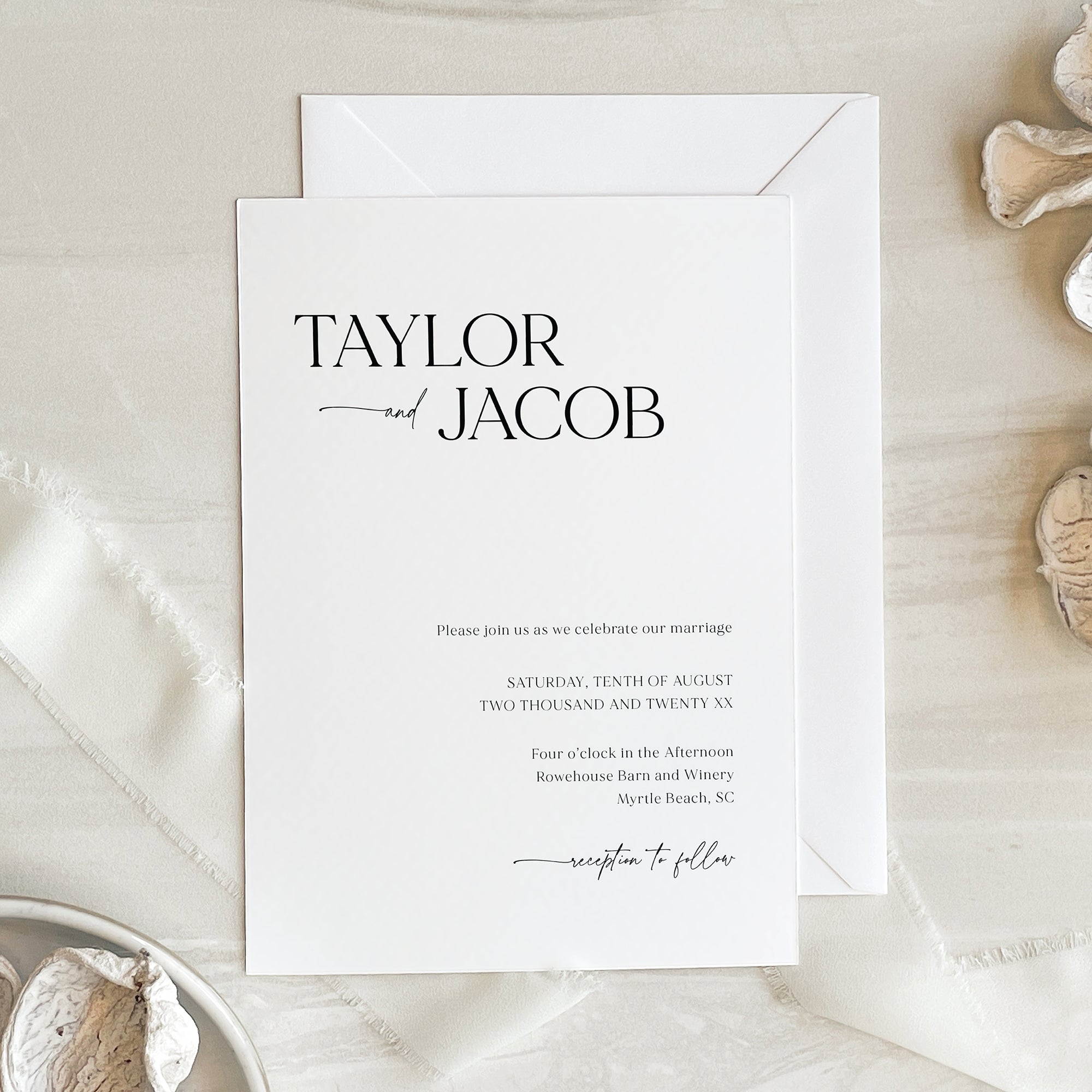 Modern Wedding Invitation Suite