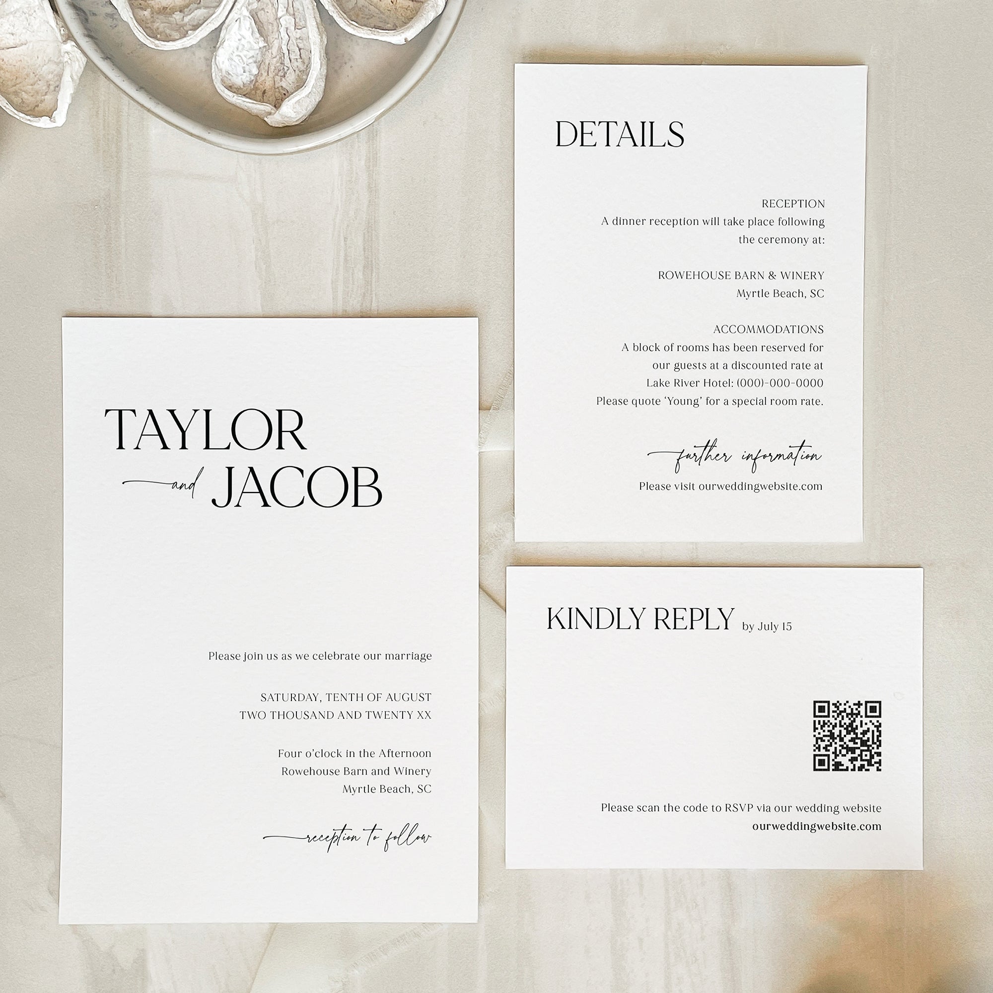 Modern Wedding Invitation Suite
