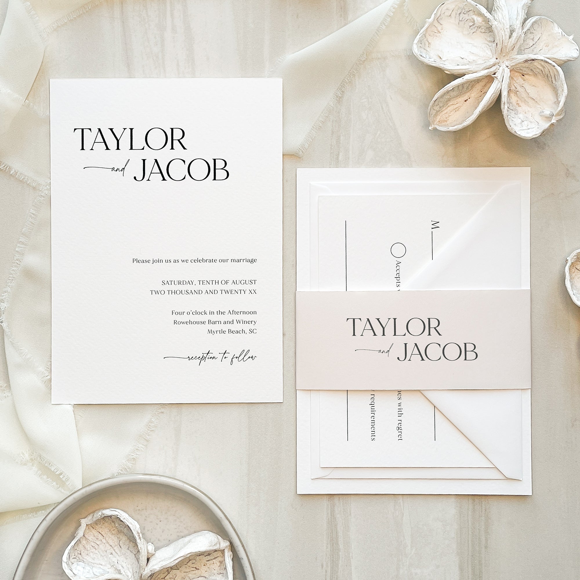 Modern Wedding Invitation Suite