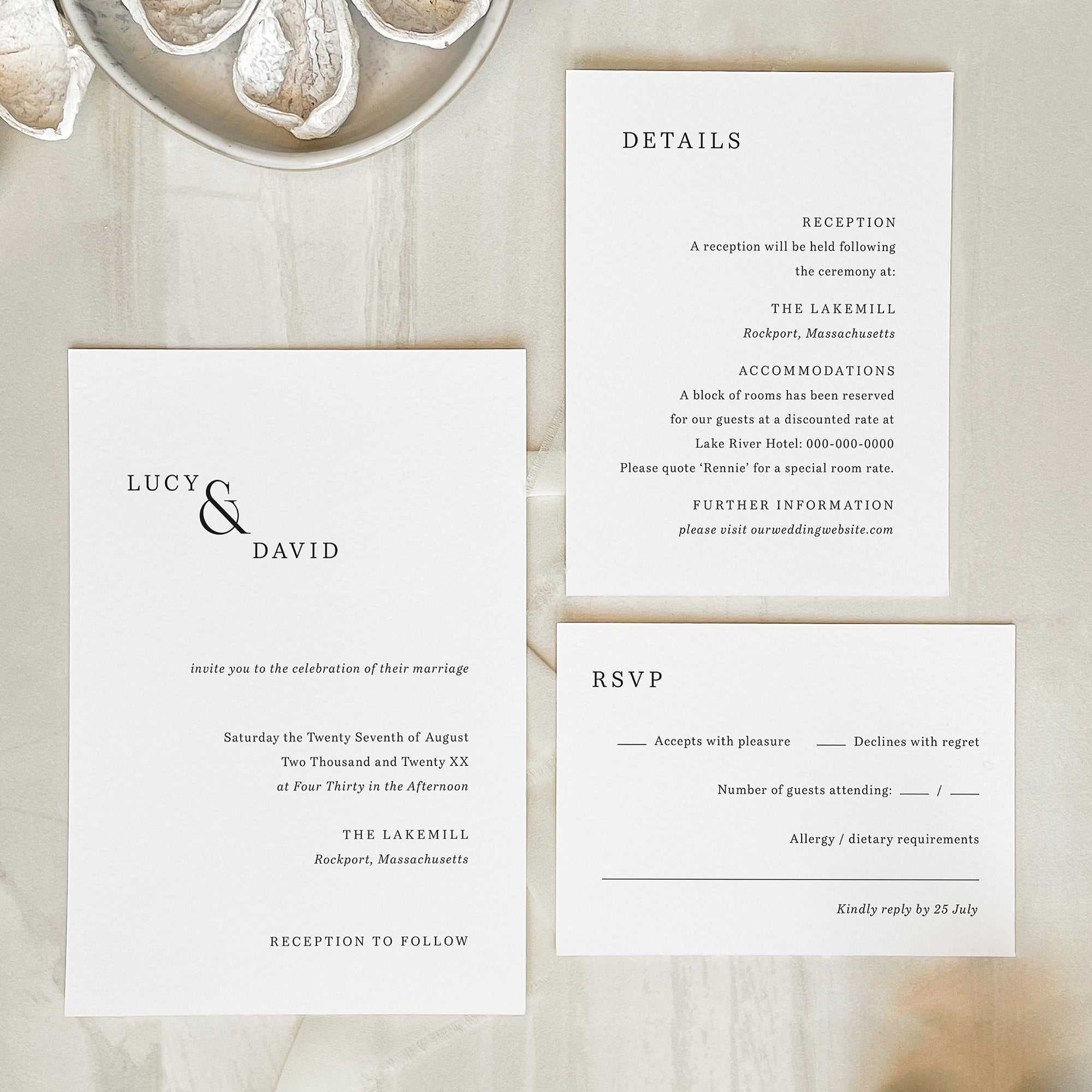 Modern Ampersand Wedding Invitation Suite