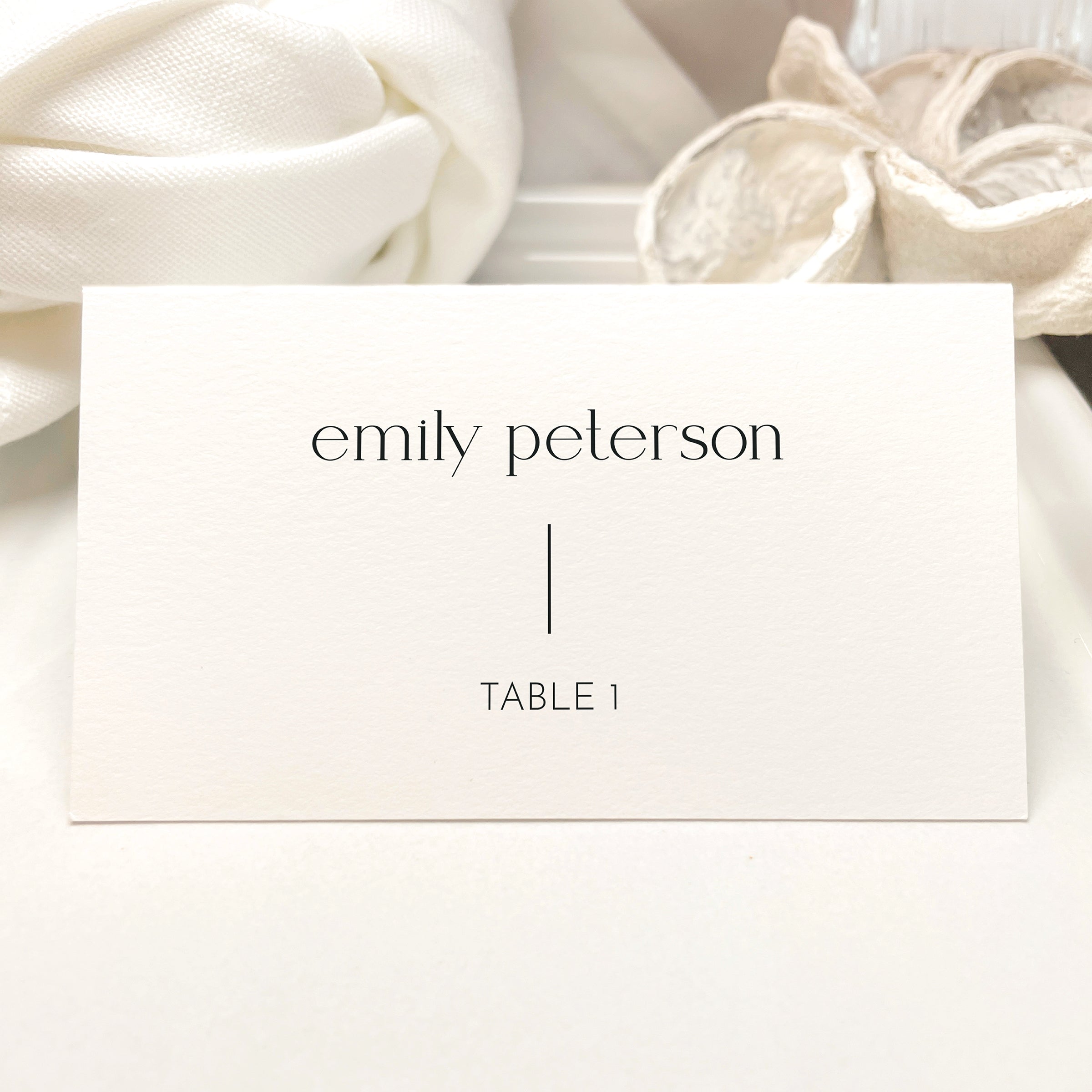 Modern Minimalist Place Card (Tent)