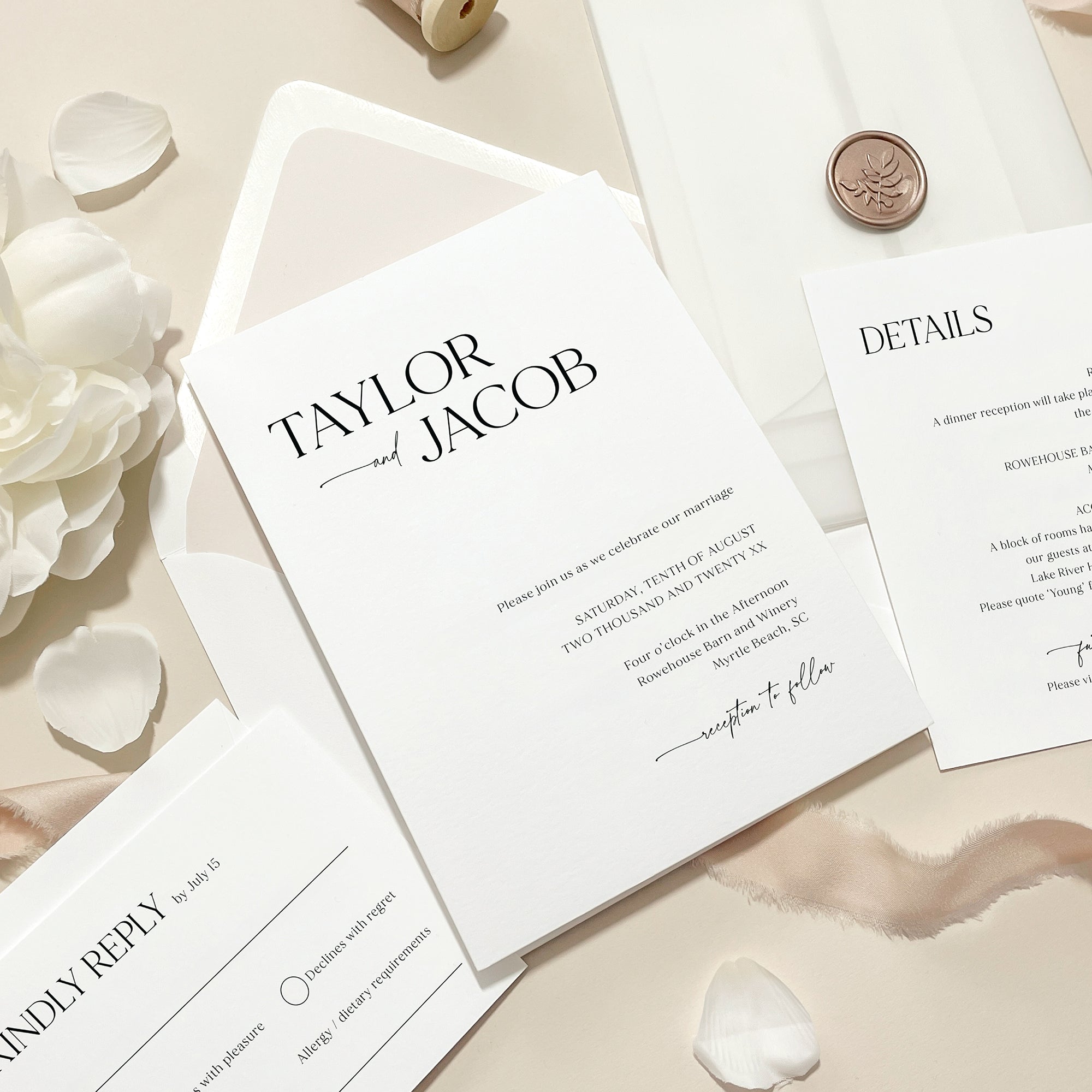 Modern Wedding Invitation Suite