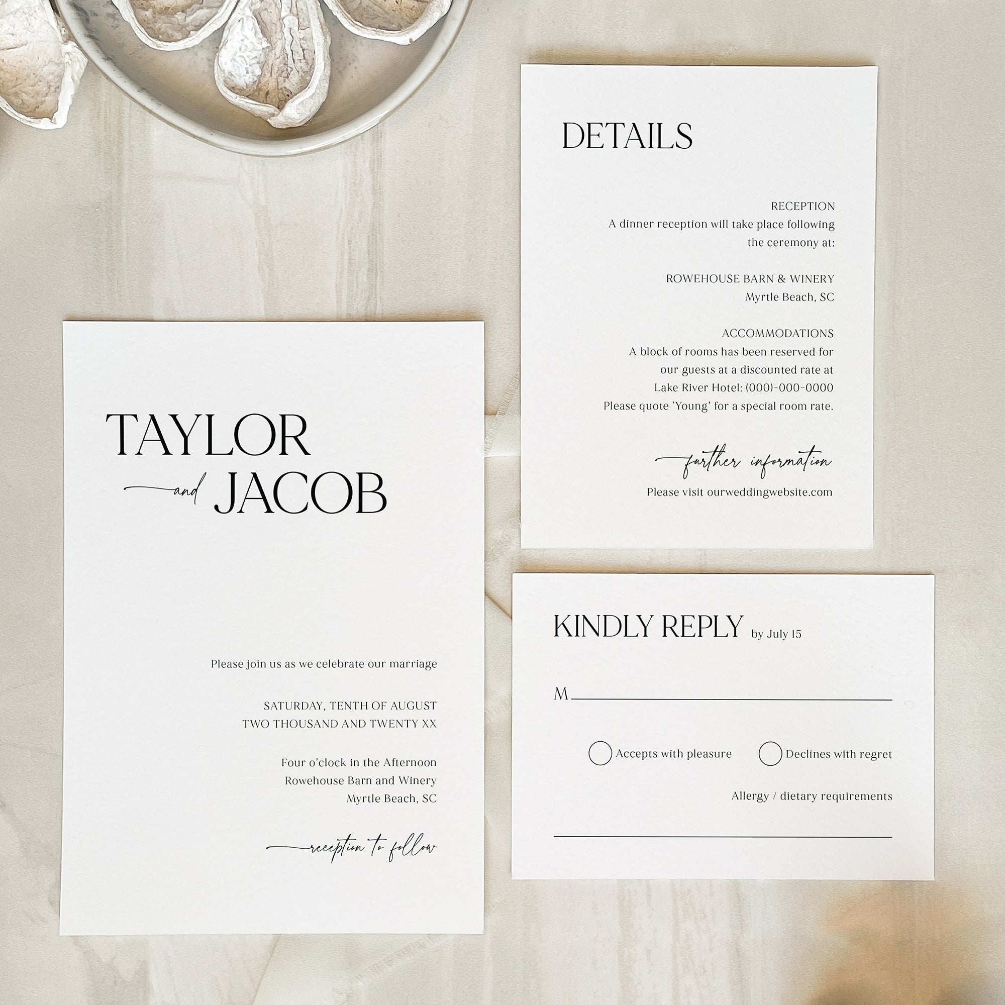 Modern Wedding Invitation Suite