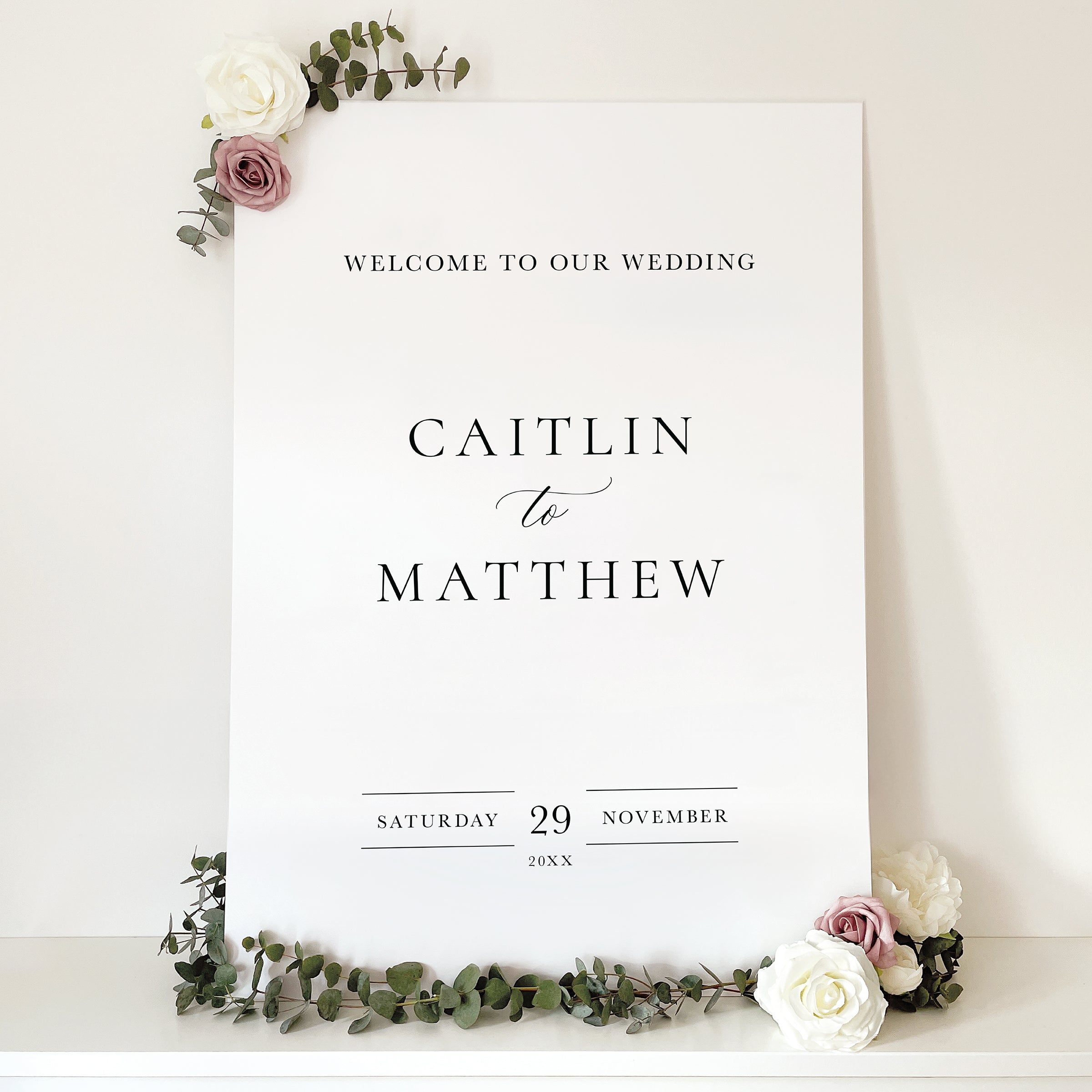 Classic Elegance Wedding Welcome Sign