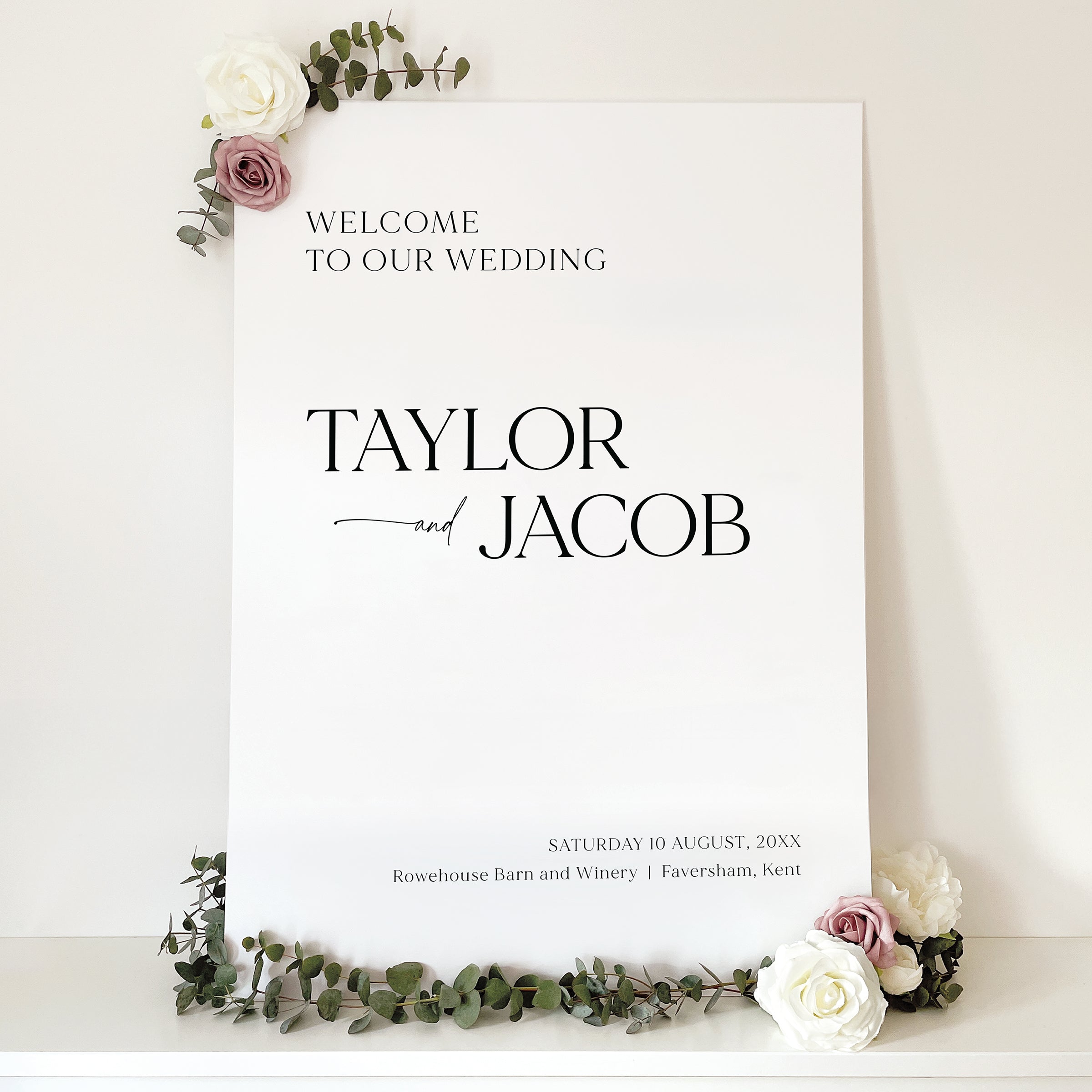 Modern Wedding Welcome Sign