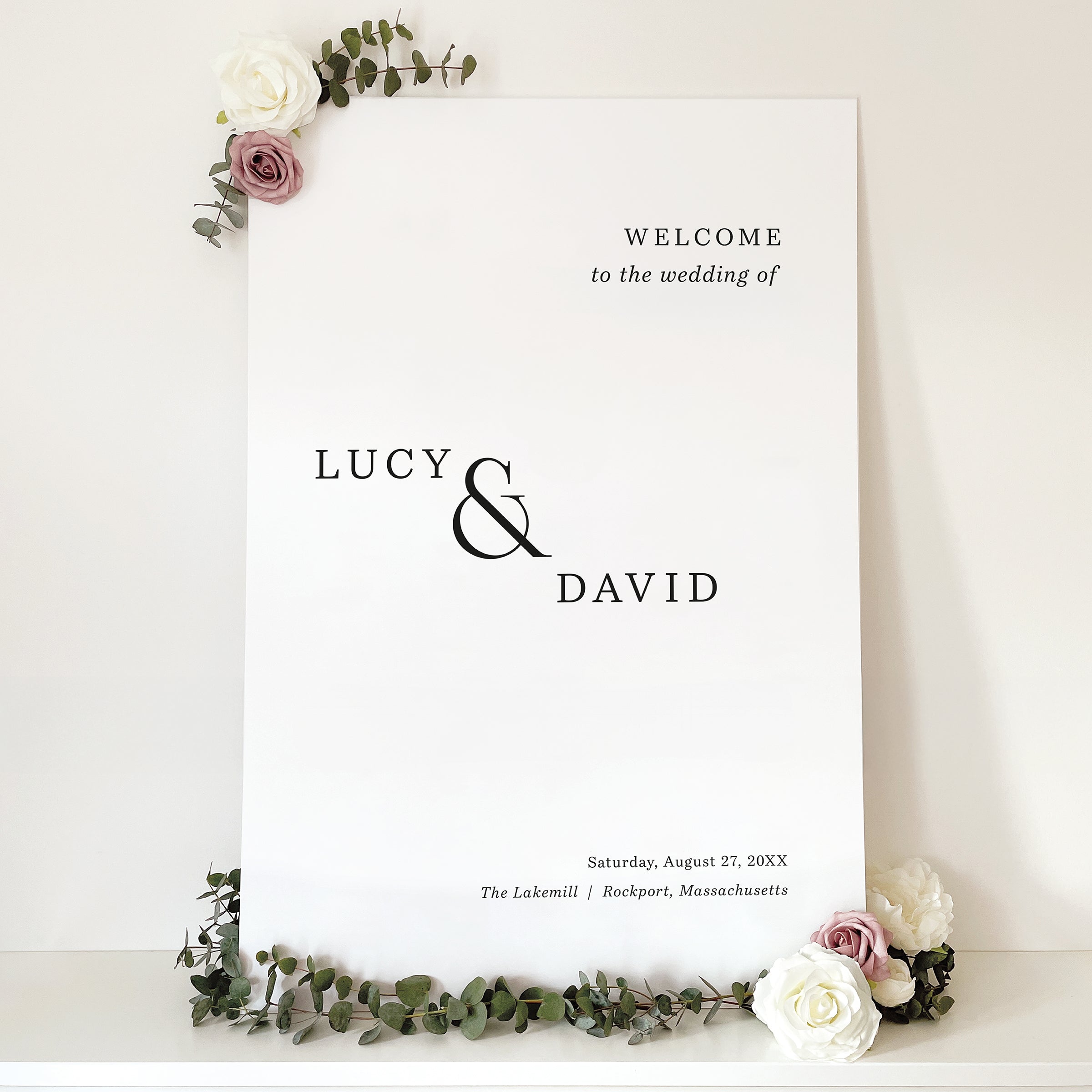 Modern Ampersand Wedding Welcome Sign